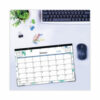 Lindley Desk Pad, Floral Artwork, 17 x 11, White/Blue/Green Sheets, Black Binding, Clear Corners, 12-Month (Jan to Dec): 2025 - Image 4
