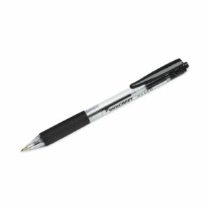 7520016970599, SKILCRAFT SLV-Performer Ballpoint Pen, Retractable, Medium 1 mm, Black Ink, Clear/Black Barrel, Dozen