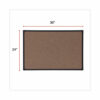 Tech Cork Board, 35.43" x 23.62", Brown Surface, Black Plastic Frame - Image 3