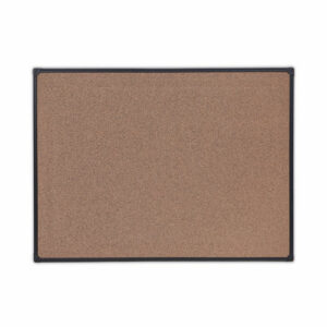 Tech Cork Board, 47.24" x 35.43", Brown Surface, Black Aluminum Frame