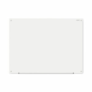 Frameless Glass Marker Board, 48" x 36", White Surface
