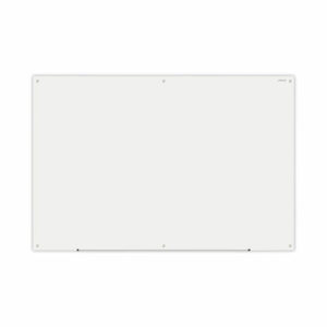 Frameless Glass Marker Board, 72" x 48", White Surface