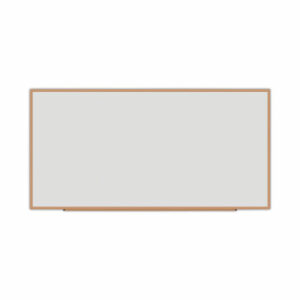 Deluxe Melamine Dry Erase Board, 96" x 48", White Surface, Oak Finished Fiberboard (MDF) Frame