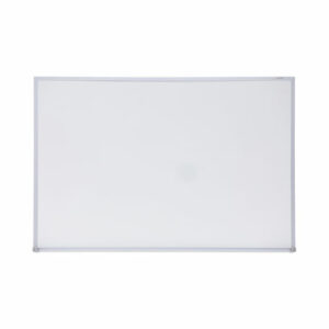 Melamine Dry Erase Board with Aluminum Frame, 36" x 24", White Surface, Anodized Aluminum Frame