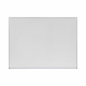 Melamine Dry Erase Board with Aluminum Frame, 48" x 36", White Surface, Anodized Aluminum Frame
