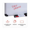 Magnetic Steel Dry Erase Marker Board, 36" x 24", White Surface, Satin Aluminum Frame - Image 2