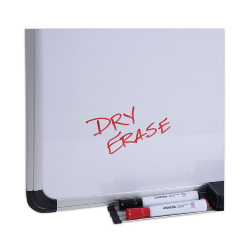 Deluxe Porcelain Magnetic Dry Erase Board, 36" x 24", White Surface, Silver/Black Aluminum Frame - Image 7