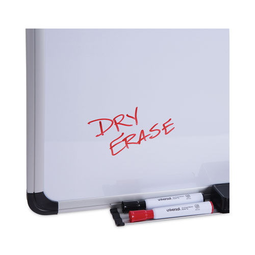 Deluxe Porcelain Magnetic Dry Erase Board, 48" x 36", White Surface, Silver/Black Aluminum Frame - Image 8
