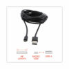 USB to Micro USB Cable, 10 ft, Black - Image 4