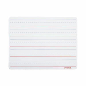 Lap/Learning Dry-Erase Board, Manuscript Penmanship Ruled, 11.75" x 8.75", White Surface, 6/Pack