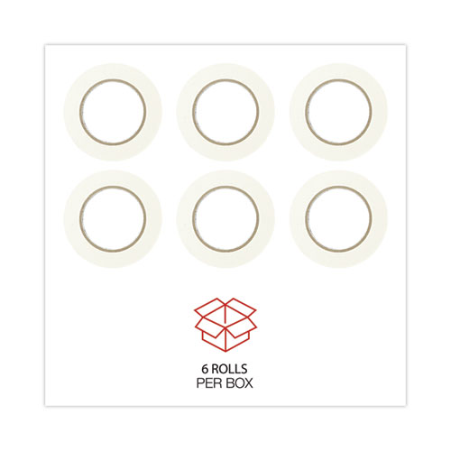 Removable General-Purpose Masking Tape, 3" Core, 18 mm x 54.8 m, Beige, 6/Pack - Image 3