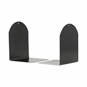 Magnetic Bookends, Magnetic Base, 6 x 5 x 7, Metal, Black, Pair