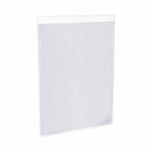 Wall Mount Sign Holder, 8.5 x 11, Vertical, Clear