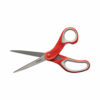 Multi-Purpose Scissors, 8" Long, 3.38" Cut Length, Straight Gray/Red Handle - Image 5
