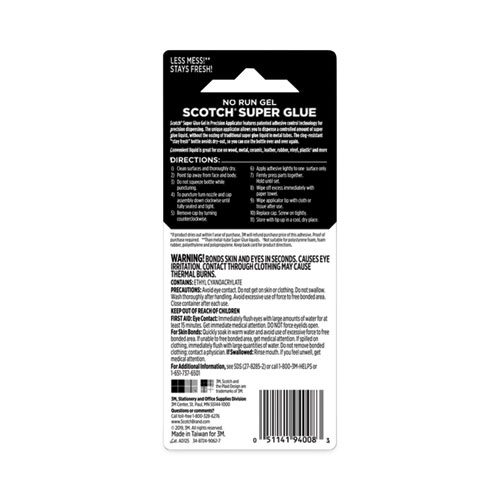 Super Glue No-Run Gel with Precision Applicator, 0.14 oz, Dries Clear - Image 8