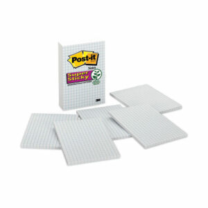 Grid Notes, Quad Ruled, 4" x 6", White, 50 Sheets/Pad, 6 Pads/Pack