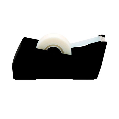 Desktop Tape Dispenser, Weighted Non-Skid Base, 1" Core, Black - Image 4