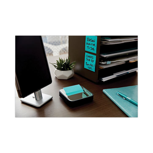 Steel Top Dispenser, For 3 x 3 Pads, Black/Steel - Image 2