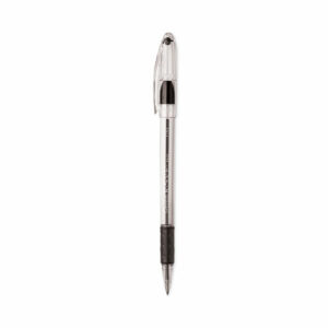 R.S.V.P. Ballpoint Pen Value Pack, Stick, Fine 0.7 mm, Black Ink, Clear/Black Barrel, 24/Pack