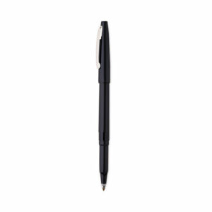 Rolling Writer Rollerball Pen, Stick, Medium 0.8 mm, Black Ink, Black Barrel, Dozen