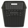 Plastic Weave Bin, Extra Large, 12.5" x 12.5" x 11.13", Black, 2/Pack - Image 3