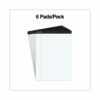 Premium Ruled Writing Pads with Heavy-Duty Back, Wide/Legal Rule, Black Headband, 50 White 8.5 x 11 Sheets, 6/Pack - Image 4