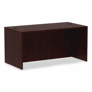 Alera Valencia Series Straight Front Desk Shell, 59.13" x 29.5" x 29.63", Mahogany