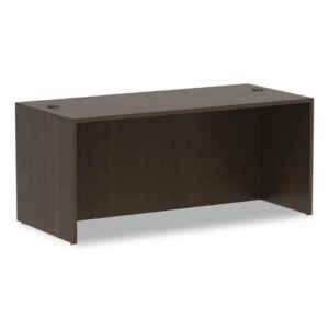 Alera Valencia Series Straight Front Desk Shell, 65" x 29.5" x 29.63", Espresso