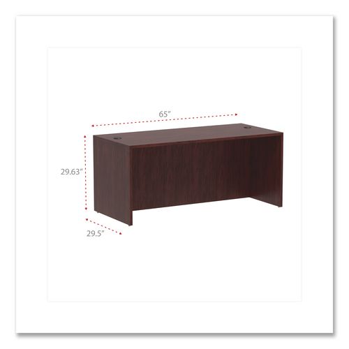Alera Valencia Series Straight Front Desk Shell, 65" x 29.5" x 29.63", Mahogany - Image 2