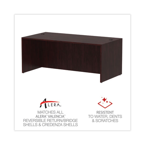 Alera Valencia Series Straight Front Desk Shell, 71" x 35.5" x 29.63", Mahogany - Image 5