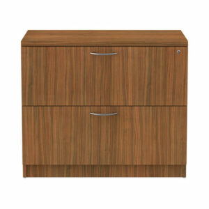 Alera Valencia Series Lateral File, 2 Legal/Letter-Size File Drawers, Modern Walnut, 34" x 22.75" x 29.5"