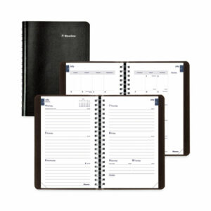Academic Weekly/Monthly Planner, 8 x 5, Black Cover, 13-Month: July 2025 to Aug 2026