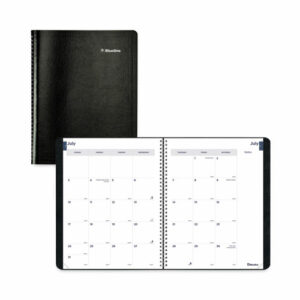 Academic Monthly Planner, 11 x 8.5, Black Cover, 14-Month: July 2025 to Aug 2026