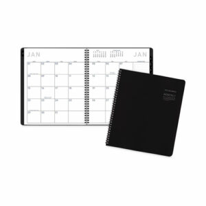 Contemporary Lite Monthly Planner, 11 x 9, Black Cover, 12-Month (Jan to Dec): 2026