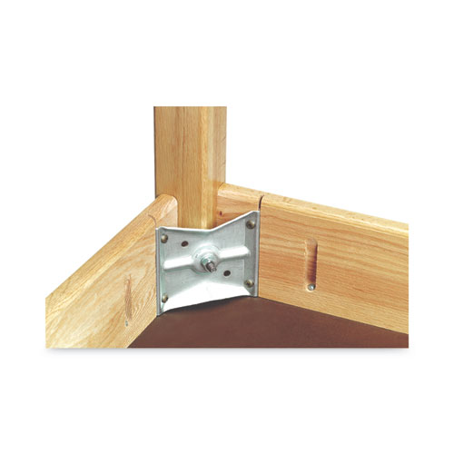 Classroom Book Compartment Science Table. 54w x 24d x 30h, Black ChemGuard High Pressure Laminate (HPL) Top, Oak Base - Image 4