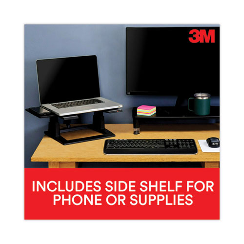 Adjustable Notebook Riser, 13" x 13" x 4" to 6", Black, Supports 20 lbs - Image 7
