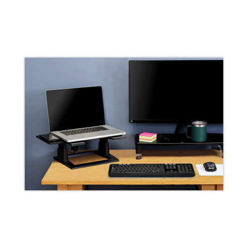 Adjustable Notebook Riser, 13" x 13" x 4" to 6", Black, Supports 20 lbs - Image 3