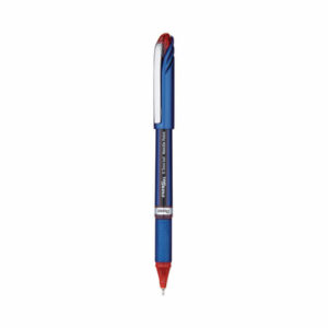 EnerGel NV Gel Pen, Stick, Fine 0.5 mm, Red Ink, Blue/Red Barrel, Dozen