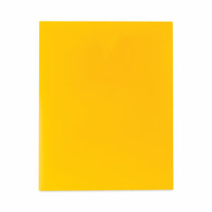 Two-Pocket Heavyweight Poly Portfolio Folder, 11 x 8.5, Yellow, 25/Box