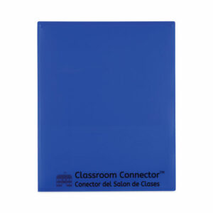 Classroom Connector Folders, 11 x 8.5, Blue, 25/Box