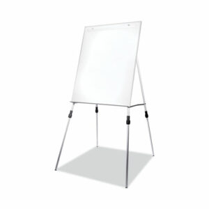 Adjustable Dry Erase Board, 27.5" x 32", White Surface, Satin Aluminum Frame