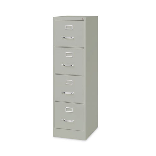 Four-Drawer Economy Vertical File, Letter-Size File Drawers, 15" x 22" x 52", Light Gray - Image 2