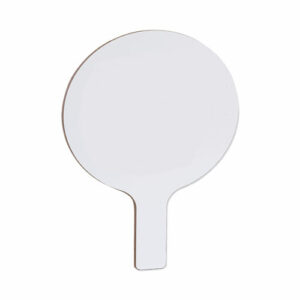 Dry Erase Paddle, 9" x 5", White Surface, 12/Pack