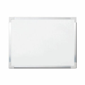 Framed Dry Erase Board, 48" x 36", White Surface, Satin Aluminum Frame