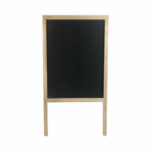 Black Chalkboard Marquee Sign, Black 24" x 42" Surface, Natural Wood Frame, 25" x 24" x 48.5"