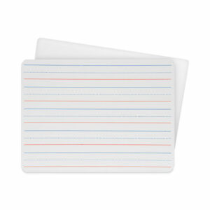Two-Sided Red/Blue Ruled Dry Erase Board, 12" x 9", White Surface, 12/Pack