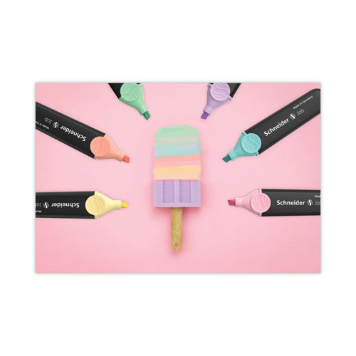 Job Pastel Highlighters, Chisel Tip (1mm/5mm), Assorted Ink Colors, Black/Assorted Barrel Colors, 6/Pack - Image 6