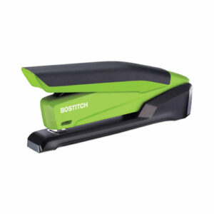 InPower One-Finger 3-in-1 Desktop Stapler, 20-Sheet Capacity, Green/Black