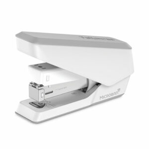LX840 EasyPress Half Strip Stapler with Antimicrobial Protection, 25-Sheet Capacity, White