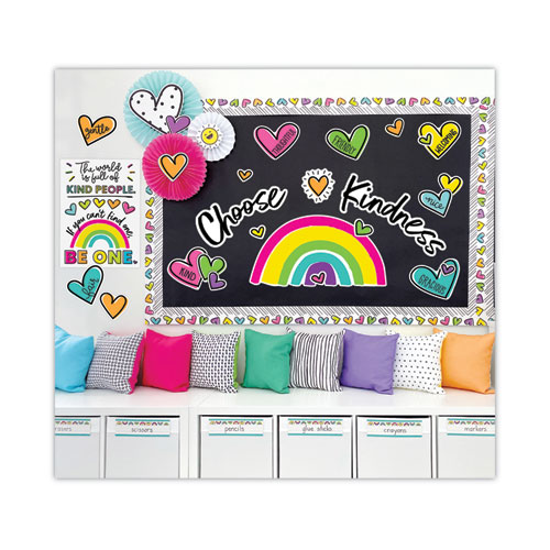 Motivational Bulletin Board Sets, 75-Piece Set, Kind Vibes, 30" x 16", Multicolor - Image 2